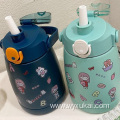 Safety Vacuum Flasks bottle for kids with straw